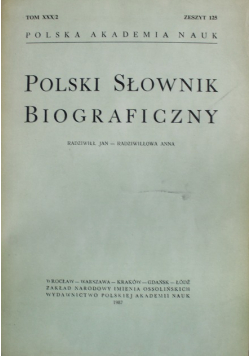 Polski Słownik Biograficzny zeszyt 125