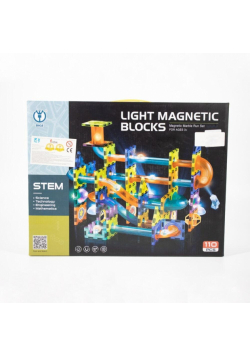 Klocki magnetyczne zjeżdżalnia ze światłem 110el