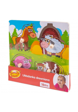 Układanka drewniana Farma uchwyty