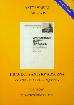 118 Aukcja Antykwaryczna Książki Plakaty Rękopisy