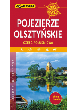 Mapa Pojezierze Olsztyńskie część południowa