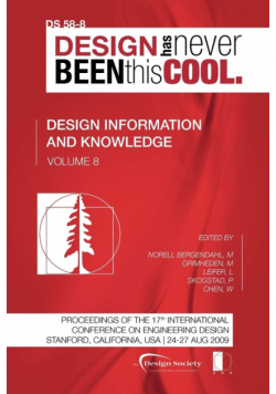 Proceedings of ICED'09, Volume 8, Design Information and Knowledge