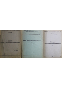 Dokumenty z Historii III Międzynarodówki Komunistycznej zeszyt I do III