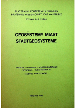 Geosystemy miast stadtgeosysteme