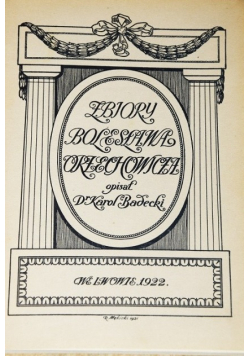 Zbiory Bolesława Orzechowicza 1922 r