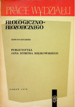 Publicystyka Jana Dymitra Solikowskiego