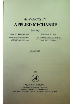 Advances in applied mechanics vol 24