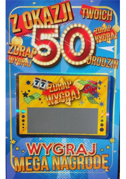 Karnert Urodziny 50 męskie zdrapka JCX - 027