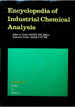 Encyclopedia of Industrial Chemical Analysis Volume 14