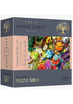 Puzzle drewniane 500+1 Kolorowe koktajle TREFL