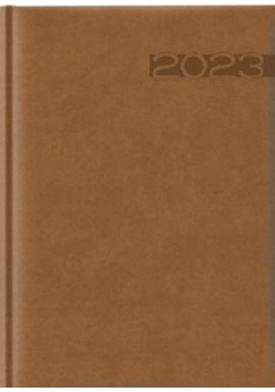 Terminarz Lux zł. brązowy A5 r. 2023