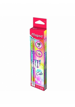 Ołówek z gumką Mini Cute HB (12szt) MAPED