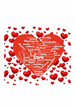 Valentine's  red Hearts  Creative love blank  Note Book