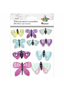 Motyle papierowe samoprzylepne mix 10szt