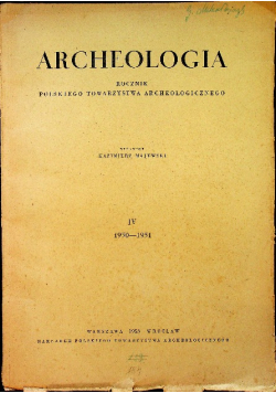 Archeologia IV