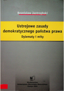 Ustrojowe zasady demokratycznego państwa prawa