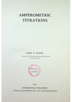 Amperometric titrations