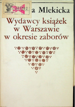 Wydawcy książek w Warszawie w okresie zaborów