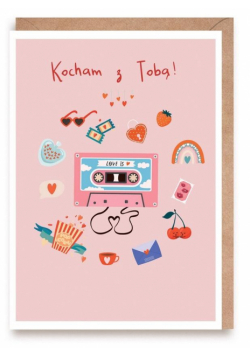Walentynka Kocham z Tobą, eko koperta K157