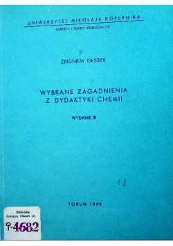 Wybrane zagadnienia z dydaktyki chemii