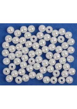 Koraliki 5mm białe 40g