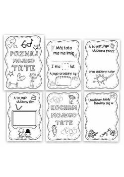 Kolorowanka Dzień Taty A4-Poznaj mojego Tatę 12szt