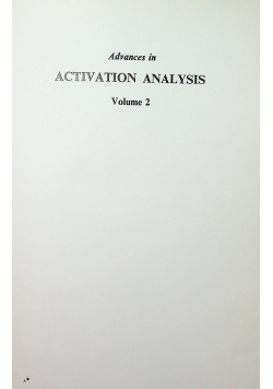 Advances in activation analysis