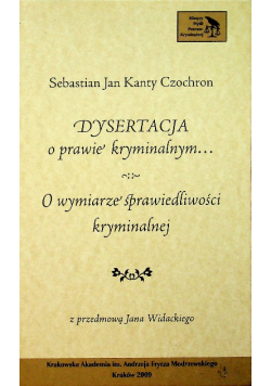 Dysertacja o prawie kryminalnym