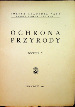 Ochrona przyrody rocznik 31