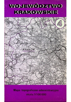 Mapa topograficzno administracyjna Województwo krakowskie