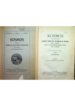Kosmos czasopismo 6 zeszytów 1934r
