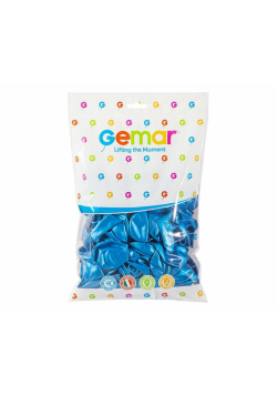 Balony metaliczne niebieskie 25cm 100 szt.