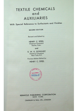 Textile chemicals and auxiliaries second editions