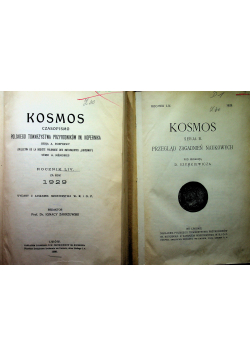 Kosmos czasopismo 3 zeszyty 1930r