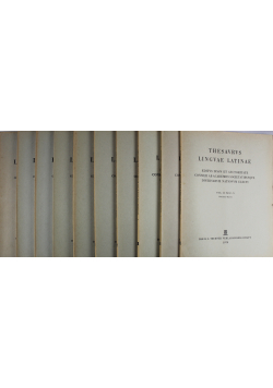 Thesaurus linguae latinae vol II części 1 do 10