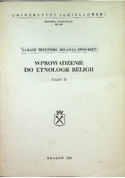 Wprowadzenie do etnologii religii Część II