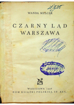 Czarny ląd Warszawa 1936 r
