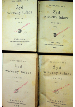 Żyd wieczny tułacz tomy od 1 do 4 1929r