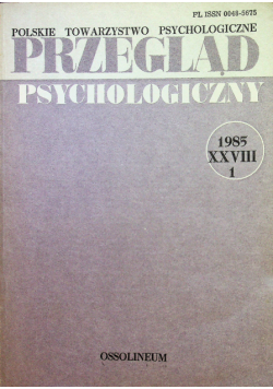 Przegląd psychologiczny nr 1