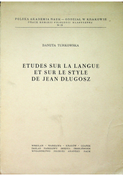Etudes sur la langue et sur le style de Jaen Długosz