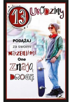 Kartka okolicznościowa Urodziny 13 U91