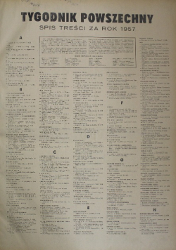 Tygodnik Powszechny Nr 1 do 51 1957 r