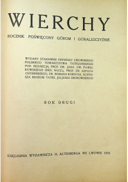 Wierchy Rok drugi 1924 r.
