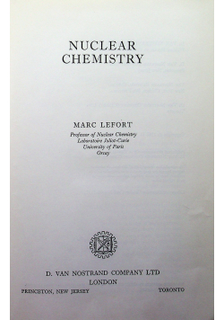 Nuclear Chemistry