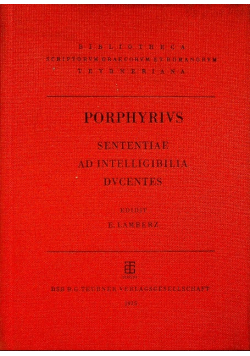Porphyrius sententiae ad intelligibilia dvcentes