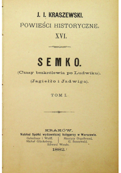 Semko Tom 1 1882 r.