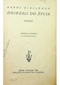 Dojrzali do życia 1923 r.