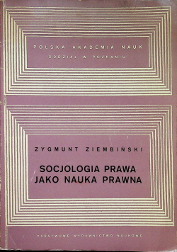 Socjologia prawa jako nauka prawna
