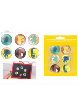 Magnesy dinozaury 3cm 6szt