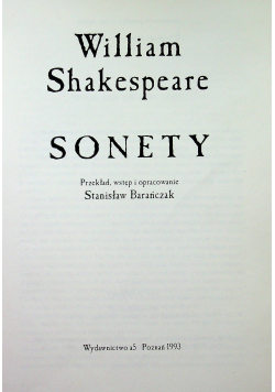 Shakespeare sonety